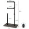 4-Roll Industrial Toilet Paper Holder Stand with Iron Pipe & Wooden Base Rustic Bathroom Organizer for 5 Rolls, Farmhouse Decor, Easy No-Drill Installation